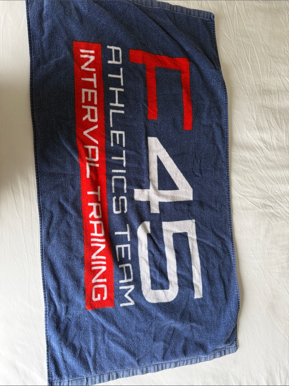 F45 Athletics Team Interval Training Hand Towel - Navy/Red/White